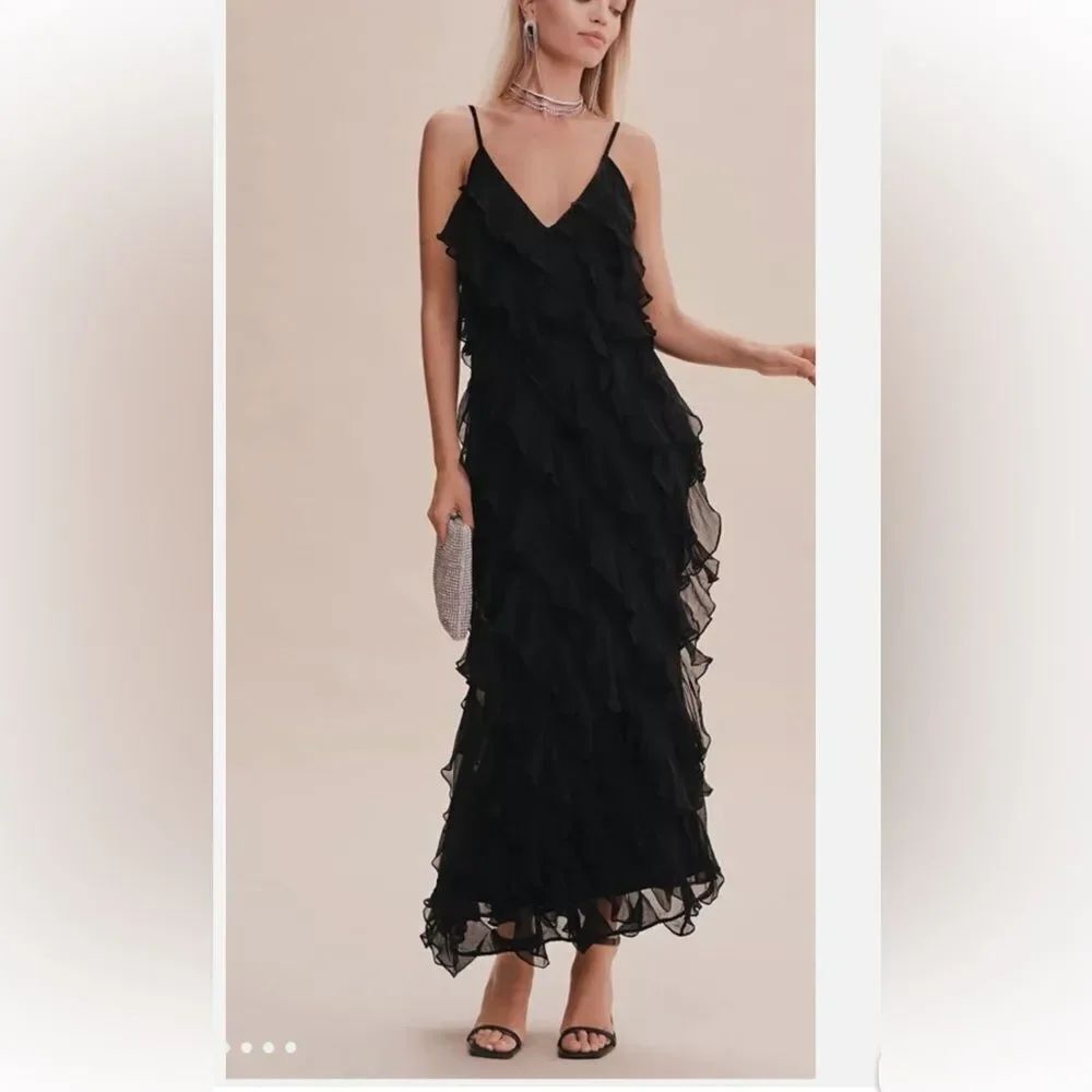 Anthropologie BHLDN Jia Ruffle Maxi Dress